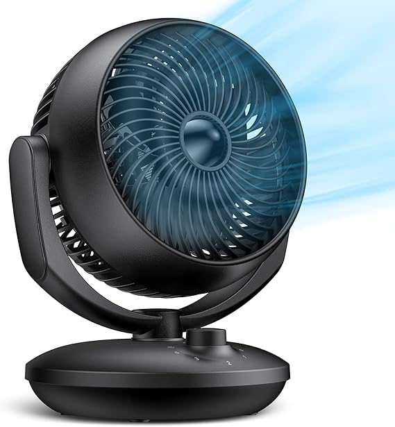 Ventilateur Silencieux Ultra Puissant,22dB Portable & Table,Circulation d'air Turbo 3D