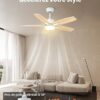 A: Silencieux Ventilateur Plafond avec Lumiere et Telecommande,