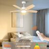 A: Silencieux Ventilateur Plafond avec Lumiere et Telecommande,