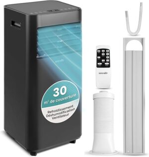70 Climatiseur Mobile 9000 BTU 2,0 kW – Climatiseur Portable avec Évacuation