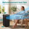 Climatiseur Mobile 9000 BTU 2,0 kW – Climatiseur Portable avec Évacuation