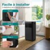 Climatiseur Mobile 9000 BTU 2,0 kW – Climatiseur Portable avec Évacuation