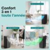 Climatiseur Mobile 9000 BTU 2,0 kW – Climatiseur Portable avec Évacuation