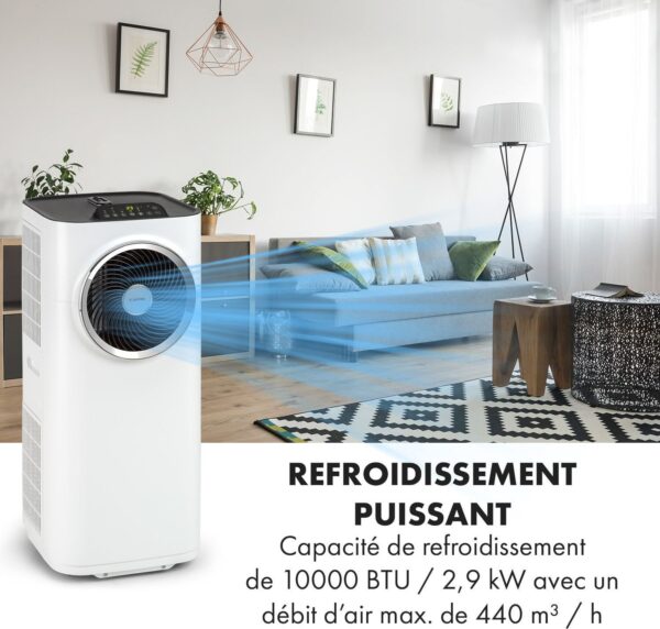 Climatiseur mobile Klarstein Kraftwerk Smart 10K Blanc — Wifi, 10000 BTU
