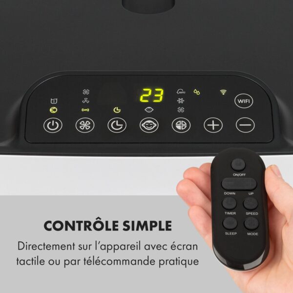 Climatiseur mobile Klarstein Kraftwerk Smart 10K Blanc — Wifi, 10000 BTU