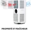 Climatiseur mobile Klarstein Kraftwerk Smart 10K Blanc — Wifi, 10000 BTU