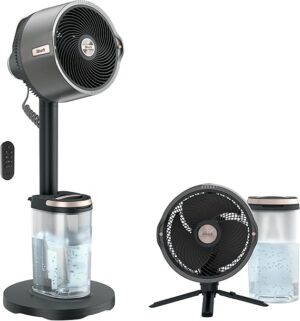 Ventilateur – Intérieur et extérieur, brumisation intégrée