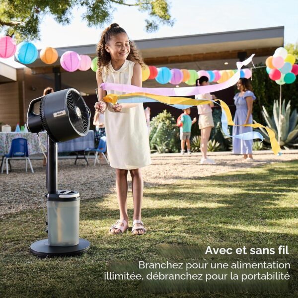 Ventilateur – Intérieur et extérieur, brumisation intégrée