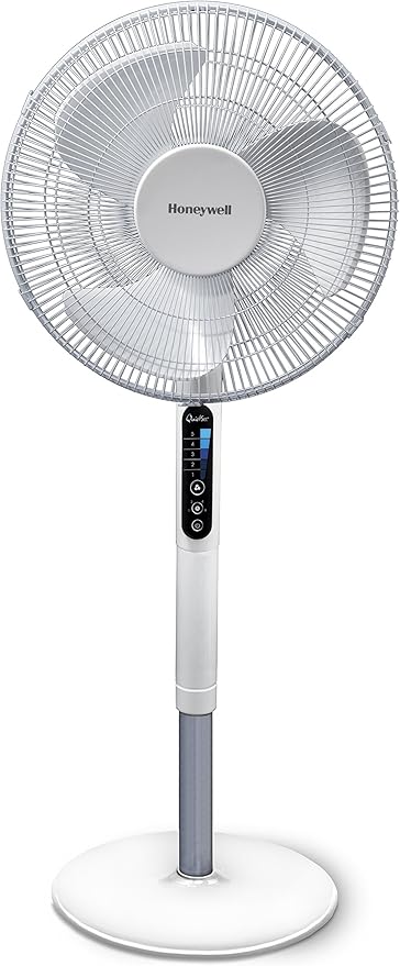 Ventilateur sur pied avec oscillation, Blanc