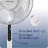 Ventilateur sur pied avec oscillation, Blanc