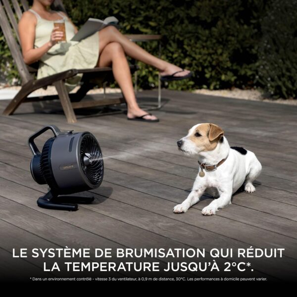Ventilateur brumisateur portable, rafraîchisseur d'air silencieux intérieur/extérieur