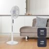 Ventilateur sur Pied 30W | 24 Vitesses | Modes Normal, Naturel et Nuit | Minuterie 15h |