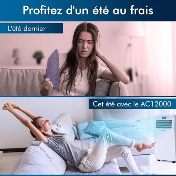 Climatiseur Mobile 12 000 BTU Puissant & Silencieux -