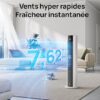 DREO Ventilateur Tour avec refroidissement par eau , blanc