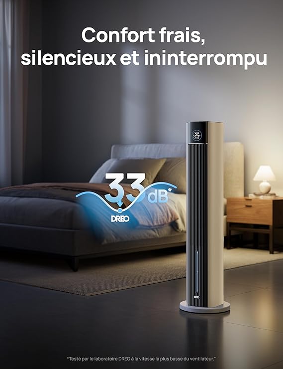 DREO Ventilateur Tour avec refroidissement par eau , blanc