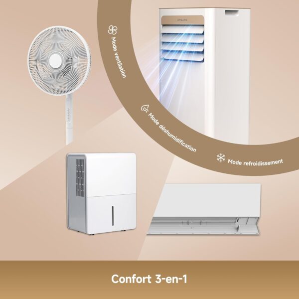 DREAME P-Wind10 7000 BTU Climatiseur portable 3-en-1