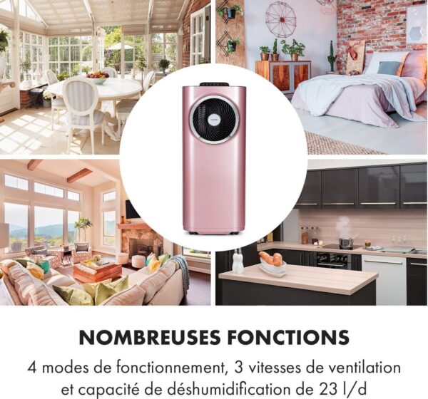 3 Climatiseur mobile Klarstein Kraftwerk Smart 12K Rose — Wifi, 12000 BTU Rated 4.57 sur 5 basée sur 37notes des clients 37 avis