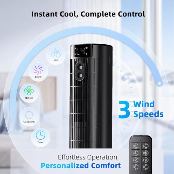 51 Climatiseur Mobile Silencieuse 2026 Rafraîchisseur d'air Portable avec Télécommande