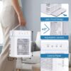 A nouveau :Mini Climatiseur Mobile avec Réservoir d’Eau 900ML - Refroidisseur d’Air 3 Puissances d’Air, Climatiseur Portable 2