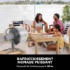A nouveau :Shark FlexBreeze Pro Mist Ventilateur intérieur/extérieur sans fil, brumisateur portable, portée 20 m, sur pied ou de table, 5 vitesses, silencieux, télécommande, dove, FA300WHEU