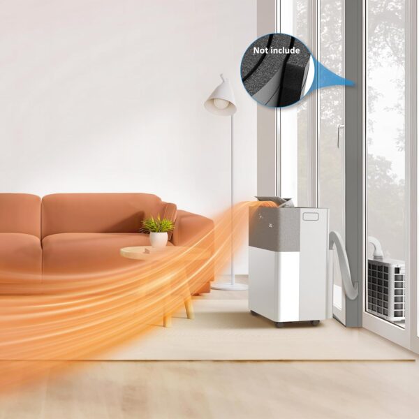 A A: Midea Portasplit - Pompe à chaleur mobile - Refroidissement A++/chauffage A+, 12 000 BTU 3,5 kW -