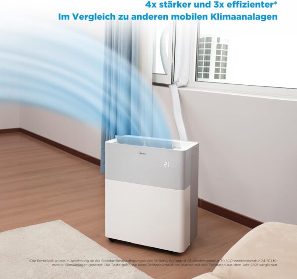 A A: Midea Portasplit - Pompe à chaleur mobile - Refroidissement A++/chauffage A+, 12 000 BTU 3,5 kW -