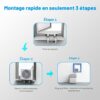 A A: Midea Portasplit - Pompe à chaleur mobile - Refroidissement A++/chauffage A+, 12 000 BTU 3,5 kW -