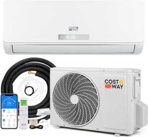 r A nouveau : Climatiseur Reversible 9000 BTU 2,6 KW, Climatiseur Split R32 avec Chauffage, Refroidissement