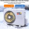 A nouveau : Climatiseur Reversible 9000 BTU 2,6 KW, Climatiseur Split R32 avec Chauffage, Refroidissement
