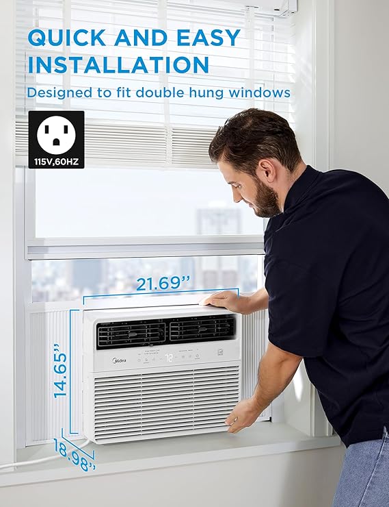 A nouveau disponible : Midea 12,000 BTU Smart Inverter Window Air Conditioner with APP, Alexa Control